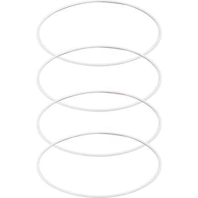 4 Pièces Anneau Protecteur de Jante 19 Pouces Anti-Rayures Alliage d'Aluminium Auto-Adhésif Bague de Garniture Protectrice de Jante pour Voitures Blanc white