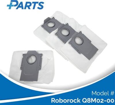 Roborock Q8M02-00 Stofzakken (4 Stuks, Plus.Parts® alternatief voor 8.02.0132)