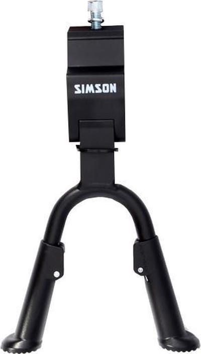 Simson Dubbele fietsstandaard - verstelbaar - brede plaat - zwart