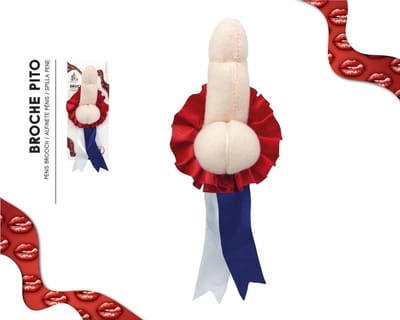 Power Escorts - penis brochette - rood/wit/blauw - penis sjerp - Piemel - kadotip - Carnavaltip