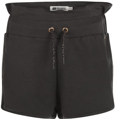 No Way Monday Joggingshort met bies zijnaad goud Dark Grey maat 146