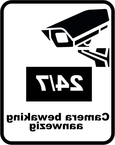 Camera Surveillance Bord - Waarschuwingsbord Camera - Veiligheid Aangeven - Weerbestendig Dibond - 20x25cm - Zwart Rood Blauw Wit Groen