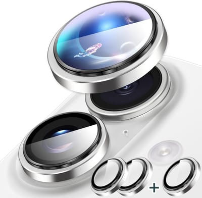Dailygoods- Lensbeschermer HD Glas - Aluminium Frame - Camerabescherming - Compatibel met iPhone 16/16 Plus - Schokbestendig - Duurzaam - Camera Lens Cover