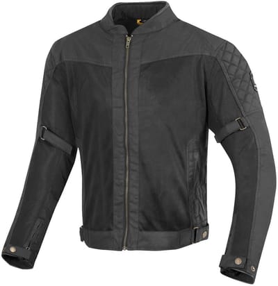 Merlin Chigwell Lite Zwart Wax Motorjas - Jas
