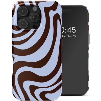 Selencia Hoesje - Geschikt voor Apple iPhone 16 Pro - Backcover - Dream Swirl Chocolate