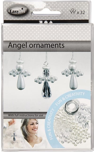 Engel ornamenten, H: 2,8 cm, 32 stuk/ 1 doos