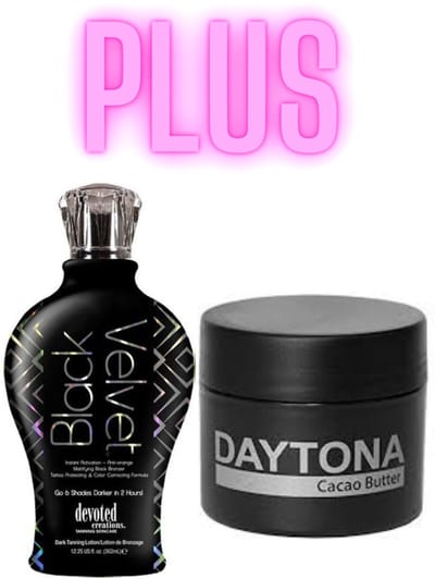 Devoted Creations Black Velvet 360 ml + Daytona Cacao Butter 100 ml met anti aging effect !