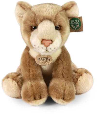 Rappa ECO knuffel baby leeuw 27 cm - realistische knuffel leeuwenwelp van recyclede PET flessen