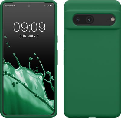 kwmobile telefoonhoesje geschikt voor Google Pixel 7 - Hoesje met siliconen coating - Smartphone case in elfengroen