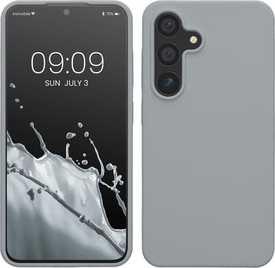 kwmobile telefoonhoesje geschikt voor Samsung Galaxy S24 - Hoesje met siliconen coating - Smartphone case in grijs