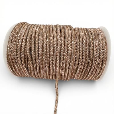 Strass koord siliconen touw, 4 mm x 50 m, met kristallen decoratie voor modeaccessoires DIY tassen