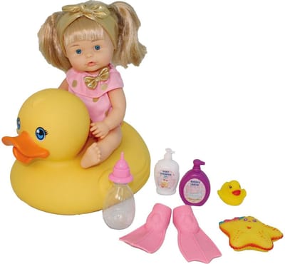 Pop met badeend en accessoires - Baby Nena.