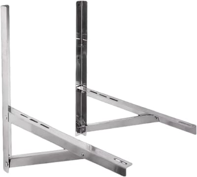 Airco Beugel - Buitenunit Houder - Stabiliteit Buiten - Inklapbaar Ontwerp - 457 cm - Zilver