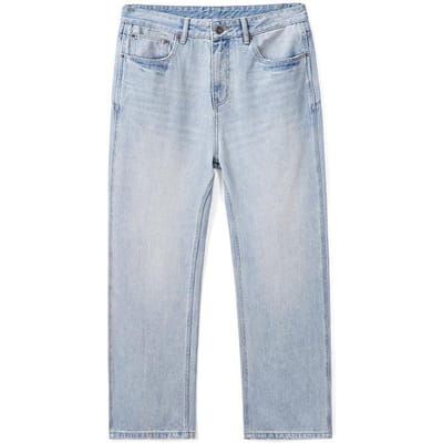 Losse Rechte Jeans Mannen Hoge Straat Wijde Pijpen Amerikaans Gewassen Vloerbroeken 40