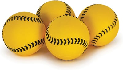 Oefenballen Honkbal - Softball Trainingsballen - Pitching Machine - Lichtgewicht Schuimrubber - 12 Stuks - Geel