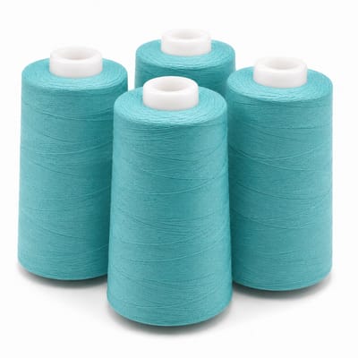 Polyester Overlockgaren – 4 Cones × 2700 m – Totaal 10.800 m – Aqua 130