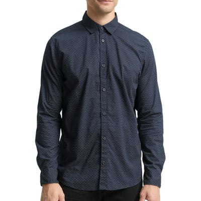 Tom Tailor - Lange mouw overhemd - Heren - XXL - Blauw - Katoen - 1048444
