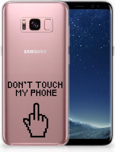 Samsung Galaxy S8 Silicone-hoesje Finger Don't Touch My Phone