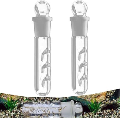 2 Stuks Glas Planaria Trap - Garnalen Vanger met Drie Gaten - Transparant - Geschikt voor Kersen Garnalen - Verminder Wormenvangst