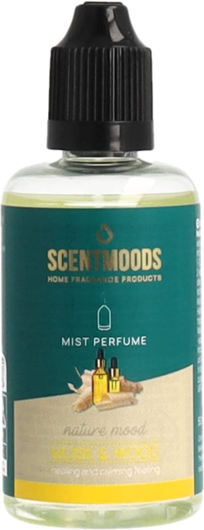 Scentmoods - Musk & Wood Geurolie Voor Aromadiffuser - Geurolie Voor Oliebrander - Navulling Geurbrander - Etherische Olie - Geurverspreiders - Verdamper