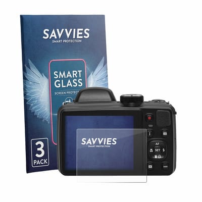 3 Stuks Savvies Screenprotector - geschikt voor Kodak Pixpro AZ425 - beschermfolie glas transparant