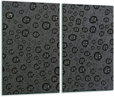 TMK ArtDeko - Snijplank - Glas - 2x 30x52 cm - Zwart