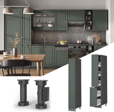 Luxe Apotheekkast “Fame-Line Country Green - 207x30x58 cm - Goud - Country Green Gold” – Smalle - Medahomestore