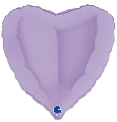 Folieballon Hart Mat - Lila - 45 cm - Helium- en Luchtvulling