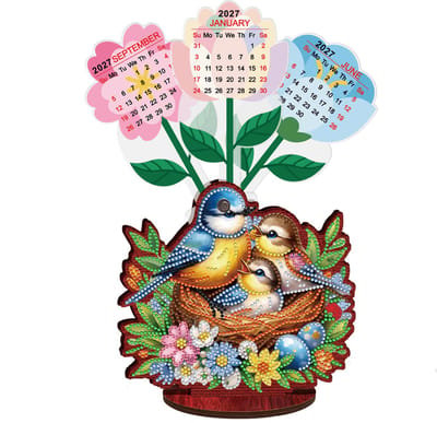 Adorzy Diamond Painting Kalender Vogels - Diamond Painting Volwassenen – Diamond Painting Volledig Pakket