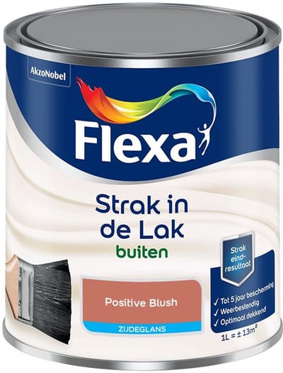Flexa - Strak In De Lak Buitenlak Zijdeglans - Positive Blush - Mengverf - 1 L