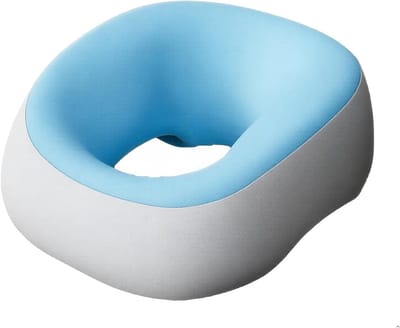 Ergonomisch gezichtskussen met hoofdgat voor massages, ideaal voor spa en salon, ademend en drukvrij, lichtblauw