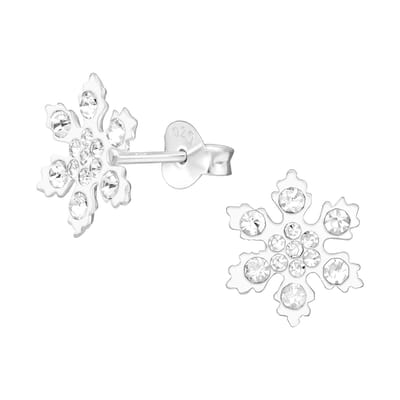 Oorbellen meisje - meiden - tiener - winter - sneeuwvlokje - kerst - zilver