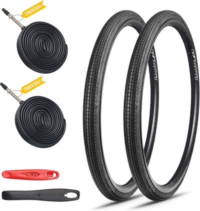 2x Fietsbanden Set 700c (28/32/35mm) Inclusief Binnenbanden en Bandenlichters - Geschikt voor Racefiets & Stadsfiets