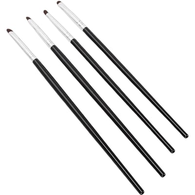 3 Sets 4 Stuks Oogmake-up Kwasten Set Kleine Vervaag   Oogschaduwkwasten voor Concealer Highlighting Blending black