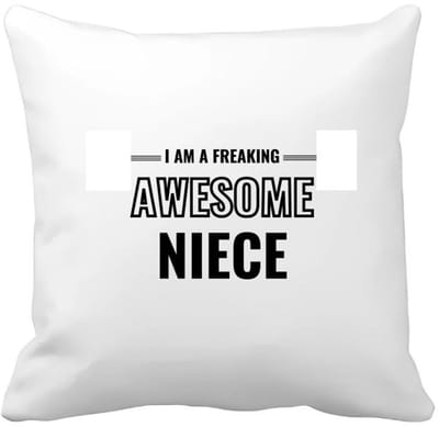 Akyol - i am a freaking awesome niece Kussen hoes - Nicht - de meest geweldigste nicht - verjaardagscadeau - verjaardag - cadeau - cadeautje voor nicht - nicht artikelen - kado - geschenk - gift - 40 bij 40 cm