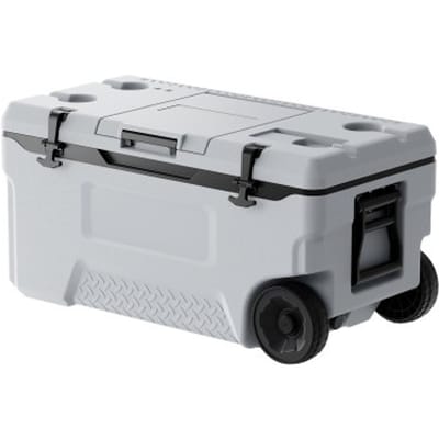 VEVOR draagbare koelbox (74 liter / 120 blikjes) met ijsopslag, stevige handgrepen en bekerhouder, geïsoleerde draagbare koelbox van stevig materiaal, geschikt voor familiepicknicks en lange reizen