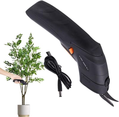 Draadloze Schaar - Elektrisch Snijgereedschap - Handwerk Stoffen Snijden - USB Oplaadbaar - 27 x 14.5 cm - Zwart