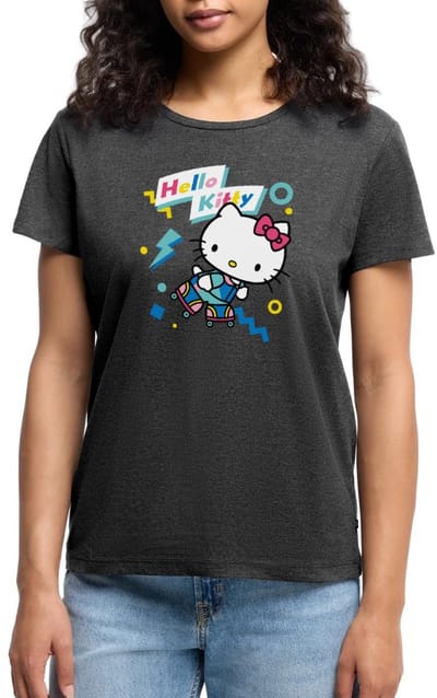 Hello Kitty Jaren 90 Stijlen Met Rolschaatsen Premium T Shirt Dames