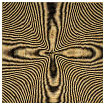 vidaXL - Gebied - Tapijt - Zwart - 200 - x - 200 - cm - Jute