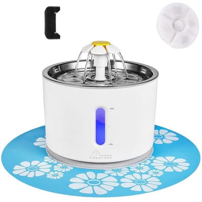 Huisdier fontein Automatische Kattenwaterfontein Hond Waterdispenser met LED-verlichting voor Katten Honden gray