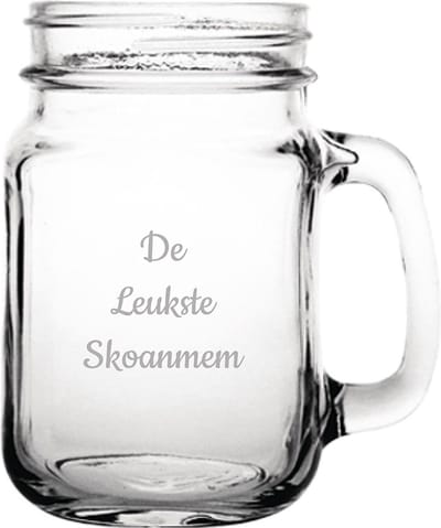 Gegraveerde Drinkglas 45cl De Leukste Skoanmem