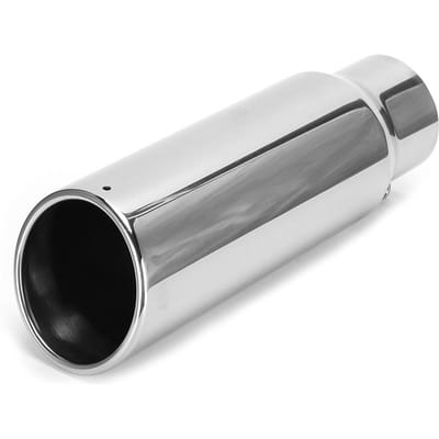 Tuyau d'échappement de voiture Acier inoxydable 80mm 3.1in Entrée 102mm 4in Sortie Universel Embout ArrièreNoir Silver argenté