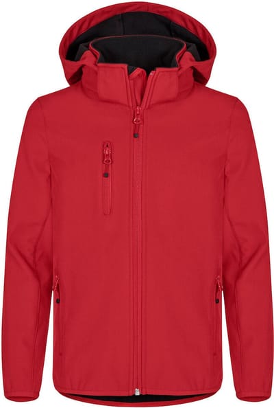 Clique Classic Softshell Jacket Junior 0200909 - Rood - 130-140