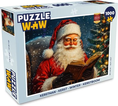 Puzzel Kerstman - Kerst - Winter - Kerstboom - Legpuzzel - Puzzel 1000 stukjes volwassenen - Kerst - Cadeau - Kerstcadeau voor mannen, vrouwen en kinderen