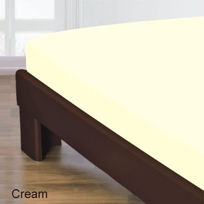 Homéé® Katoen Hoeslaken - 180x220 +40cm - gladde 100% Katoen - crème