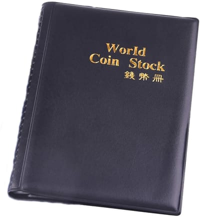Store_8 - Coin Collector Album - Coin Collectors Boek - Grote Capaciteit - Zwart - Muntenhouder - Voor Muntverzamelaars - 120 Pocket