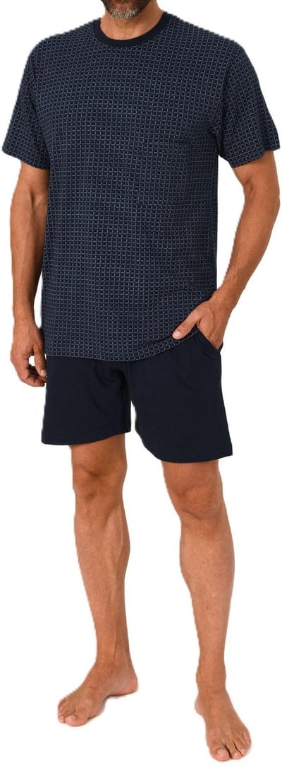 Normann heren pyjama met korte mouwen in elegant design – ook in grote maten