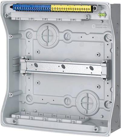 f-tronic NEPTUN wandverdeler 1-rij 12 modules IP65 kunststof zichtdeur (7270009)