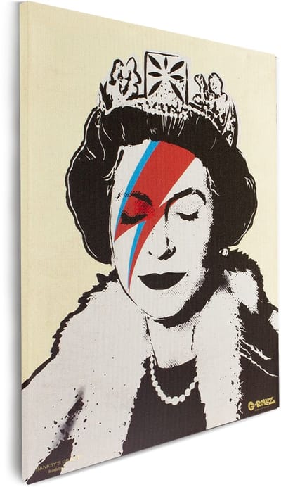 Banksy Graffiti - Canvas Schilderij 32x45 cm - Schilderijen Woonkamer