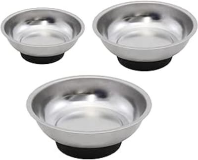 Famanu – RVS magnetische onderdelen trays set van 3 ronde schalen voor gereedschap